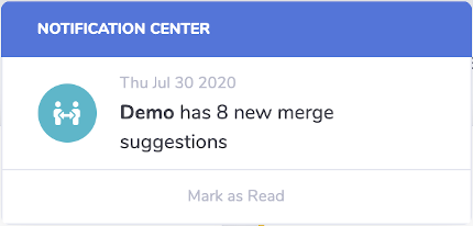 Notification of Member merge suggestions